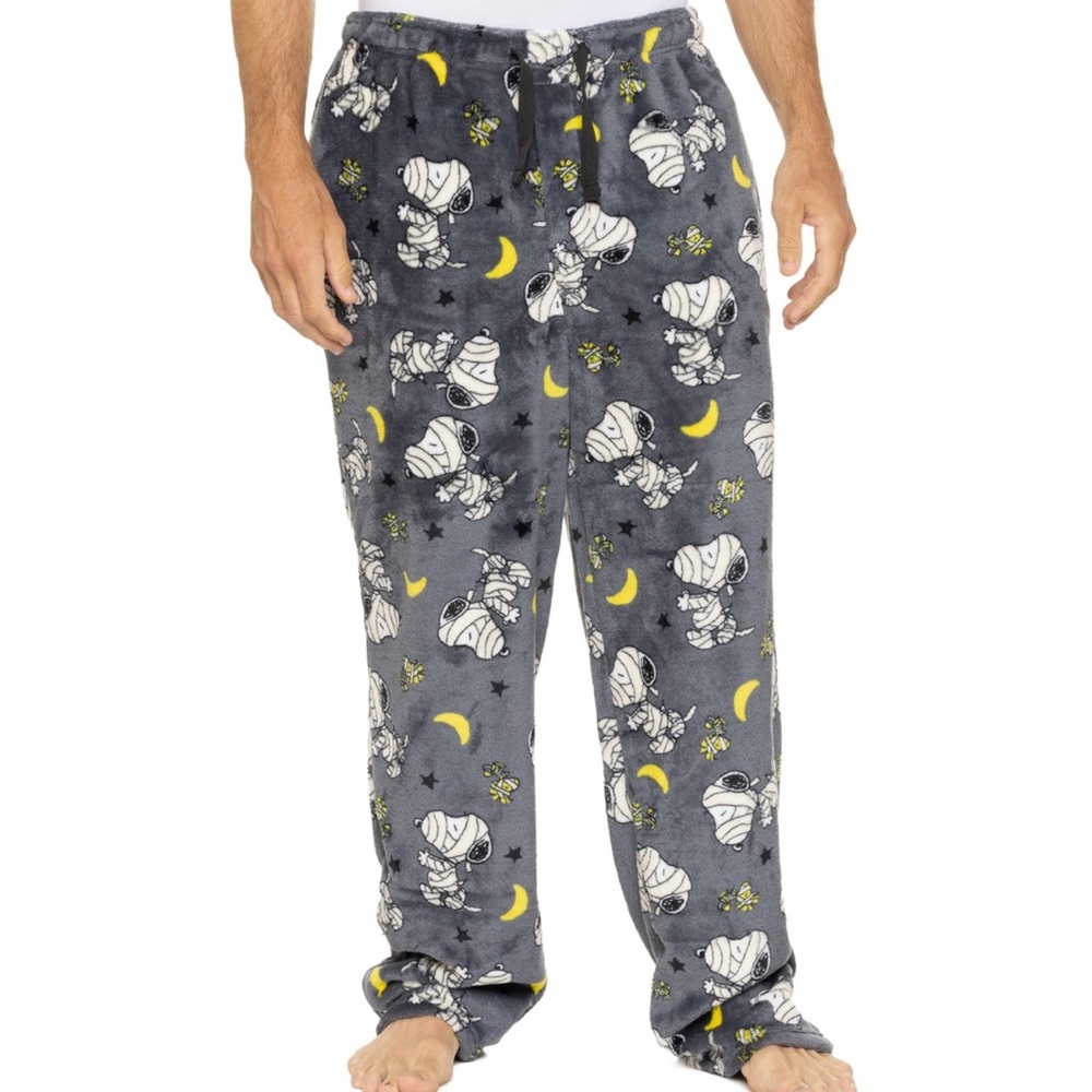 Grey Peanuts Snoopy Halloween Pajama Pants